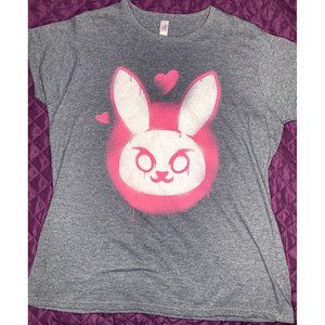 Overwatch DVA Bunny Rabbit Womens Tee 2XL